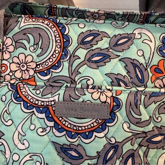 VERA BRADLEY Floral Green and Gray Women's Bag Set perfect condition - Picture 7 of 15